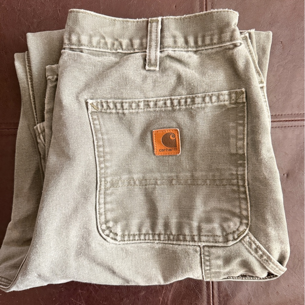Carhartt Dungaree Fit Canvas Work Pants – Olive Green – Men’s 34x34
